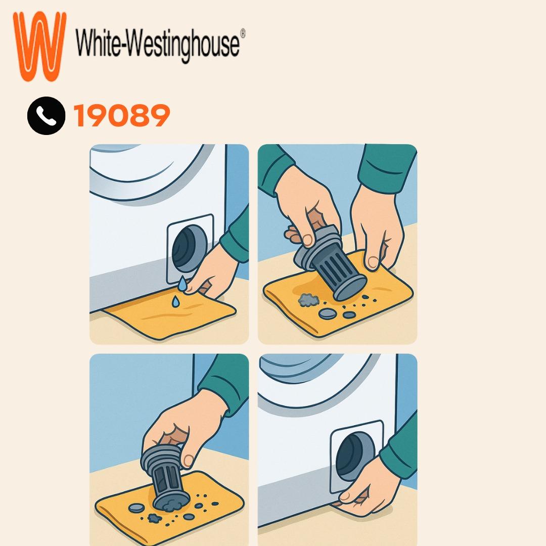 تنظيف فلتر غسالة وايت وستنجهاوس