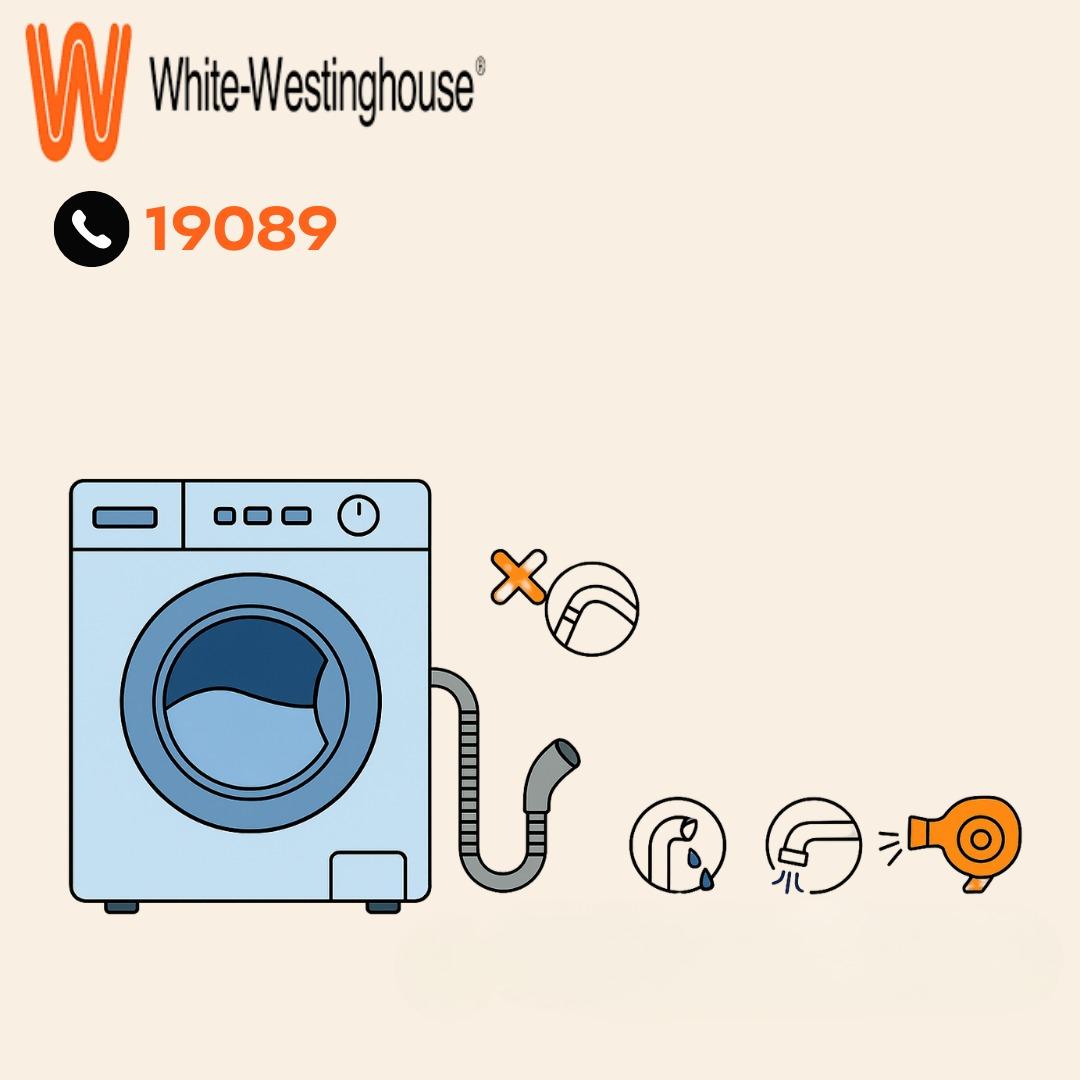 فحص خرطوم تصريف الغسالة